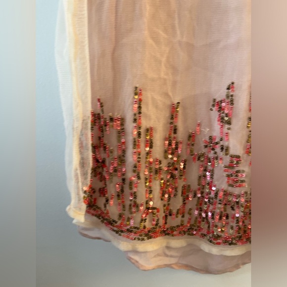 ZARA Pink Mesh Embellished Top - Picture 3 of 8